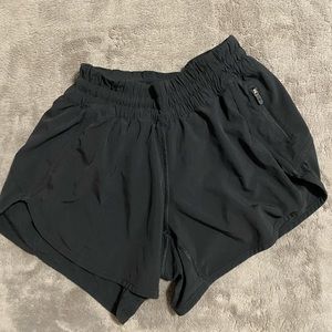 womens black lululemon running shorts